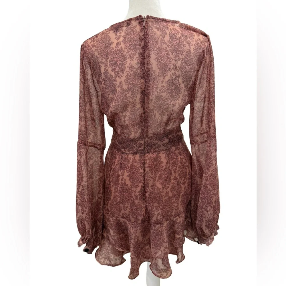 The Vintage Shop Pink Gemma Dress with Bishop Sleeves. Size Medium - Picture 5 of 7